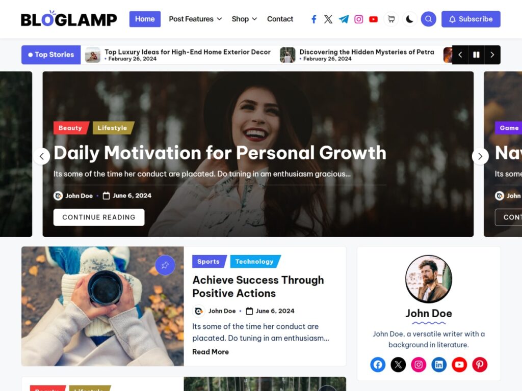 BlogLamp Theme - Build a Professional Website with the Right WordPress Theme