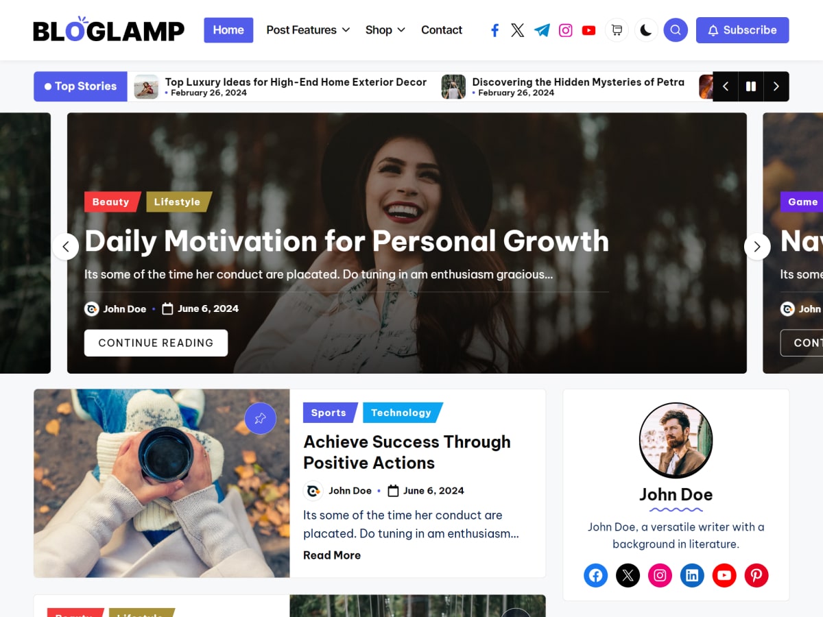BlogLamp Theme - Build a Professional Website with the Right WordPress Theme